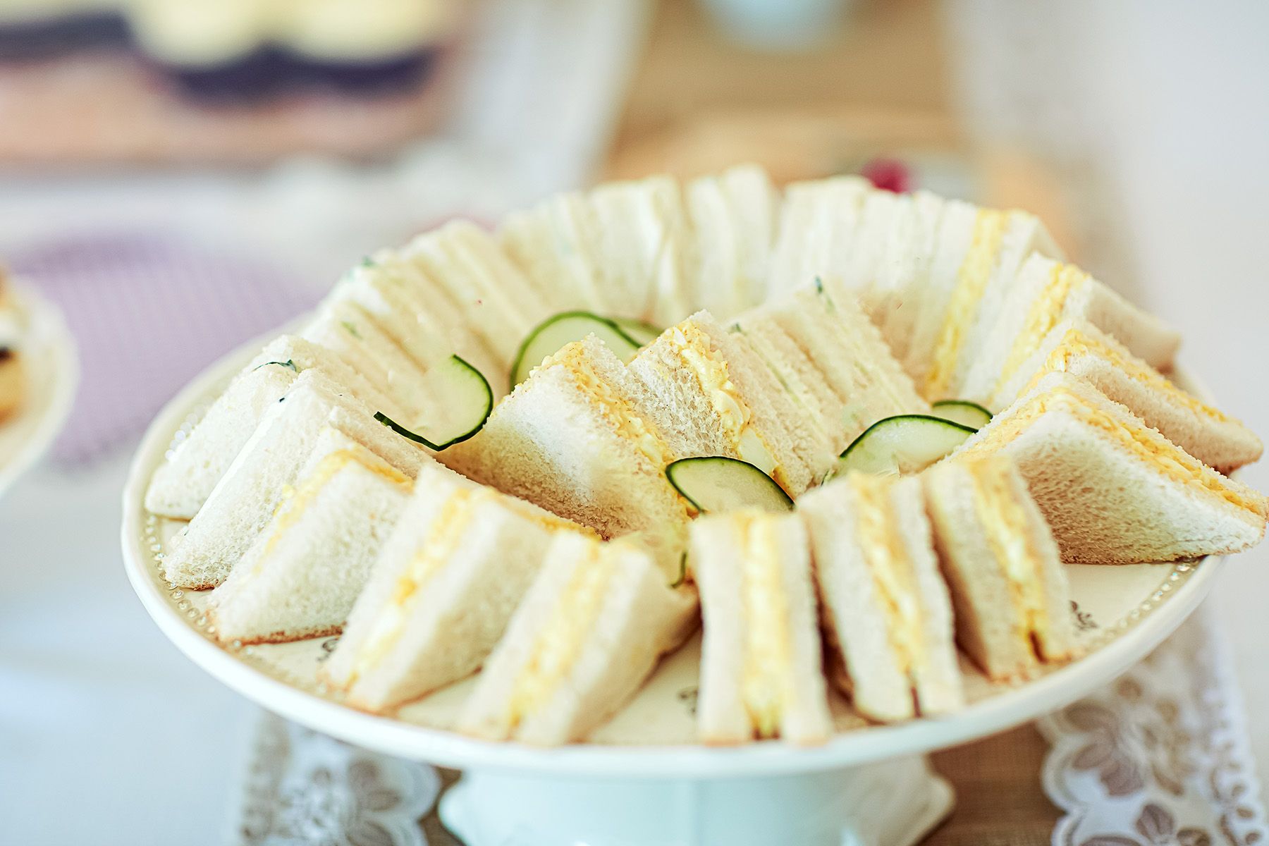 Egg Salad Tea Sandwiches - Styled after the Ritze Carlton