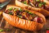 a bacon wrapped hot dog, tijuana or san jose california style