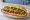 Bánh Mì Bò: an illustration of beef, mayonnaise, đồ chua, cucumber and more on bánh mì baguette.