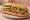 Bánh Mì Chân Giò: an illustration of pork, ham, đồ chua, cucumber and more on bánh mì baguette.