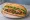 Bánh Mì Nấm: an illustration of mushroom, đồ chua, cucumber and cilantro on bánh mì baguette.