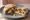 Bayd ma' Qawarma (بيض مع قاورما): an illustration of egg and lamb on pita.
