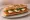Bocadillo Caprese: an illustration of mozzarella, tomato and basil on baguette.