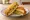 Bread Pakora: an illustration of potato, onion, cilantro and pepper on white bread.
