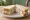 Chicken Salad Sandwich: an illustration of chicken, mayonnaise, celery, onion and more on white bread.