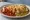 Christmas Style Burrito: an illustration of beans, cheese and onion on tortilla.
