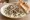Kibbeh b'Laban (كبة باللبن): an illustration of lamb, yogurt and onion on pita.