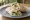 Labneh Sandwich (ساندويش لبنة): an illustration of yogurt, olive oil and mint on pita.