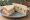 Poached Salmon Sandwich: an illustration of salmon, mayonnaise and butter on white bread.
