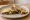 Quesadilla de Hongos: an illustration of mushroom, onion and queso oaxaca on tortilla.