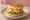 Rice Burger - Shrimp (海老ライスバーガー): an illustration of shrimp, lettuce and mayonnaise.