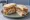 Roast Pork Sandwich: an illustration of pork on white bread.