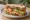 Sandwich Saumon-Avocat: an illustration of salmon, avocado, lemon and dill.