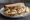 Sandwich Truite Fumée: an illustration of salmon, butter, dill, lemon and more.