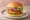 Veg Burger Indian Style: an illustration of onion, tomato, lettuce and mayonnaise on burger bun.